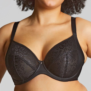 Sculptresse Roxie Plunge BH Black