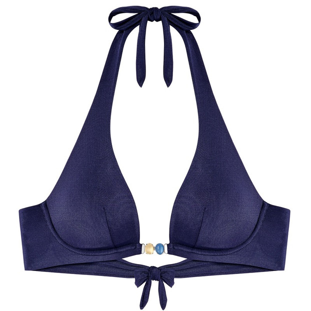 Pain De Sucre Sanaby Halter Bikinitop Satine Navy