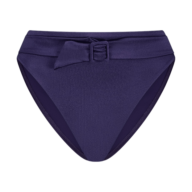 Cyell Badmode Satin Navy Hoog Bikinibroekje