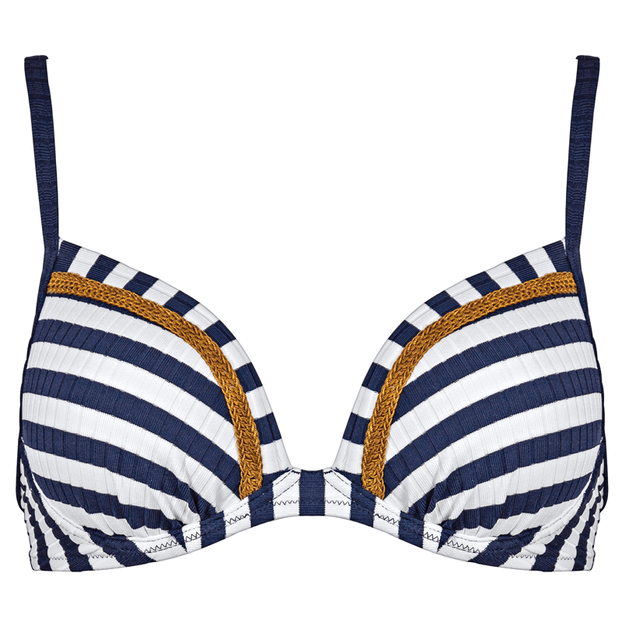Watercult Seafarer Rib Voorgevormde Bikinitop White Navy