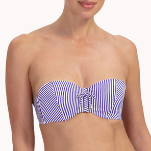 Seersucker Bandeau Bikinitop