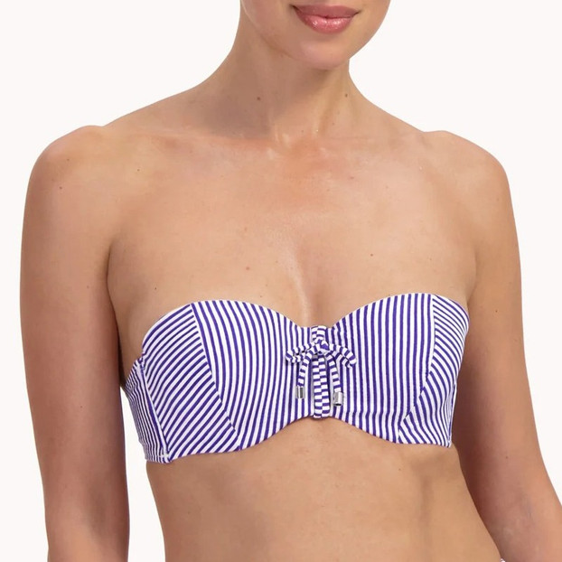 Cyell Seersucker Bandeau Bikinitop