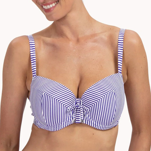 Cyell Seersucker Voorgevormde Bikinitop