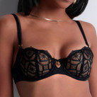 Aubade Sense Of Illusion Half Cup BH Black