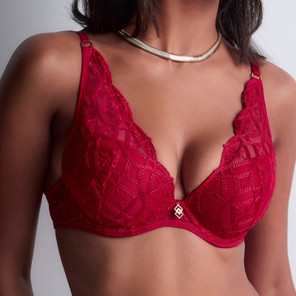 Aubade Sense Of Illusion Voorgevormde Plunge BH Red Berry