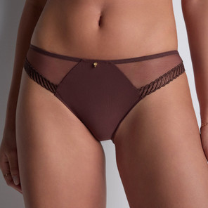 Aubade Sheer Emotion Brazilian Slip Sepia