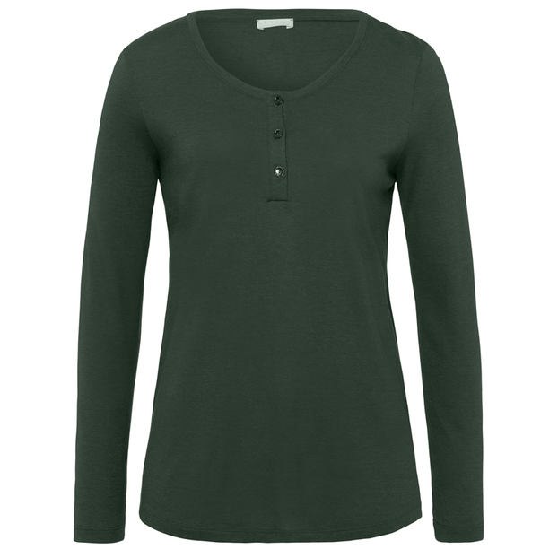 Hanro Sleep & Lounge Pyjamashirt Green Marble