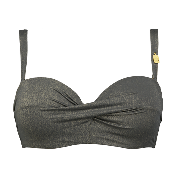Annadiva Swim Sparkling Jungle Bandeau Bikinitop Seagreen