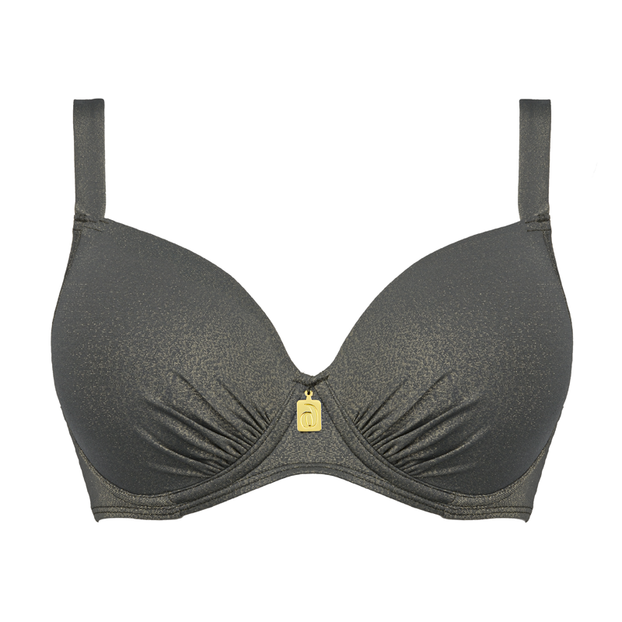 Annadiva Swim Sparkling Jungle Voorgevormde Balconette Bikinitop Seagreen