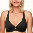 Annadiva Swim Sparkling Black Plunge Bikinitop Black