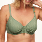 Annadiva Swim Sparkling Smocky Full Cup Bikinitop Jade