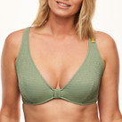 Annadiva Swim Sparkling Smocky Plunge Bikinitop Jade