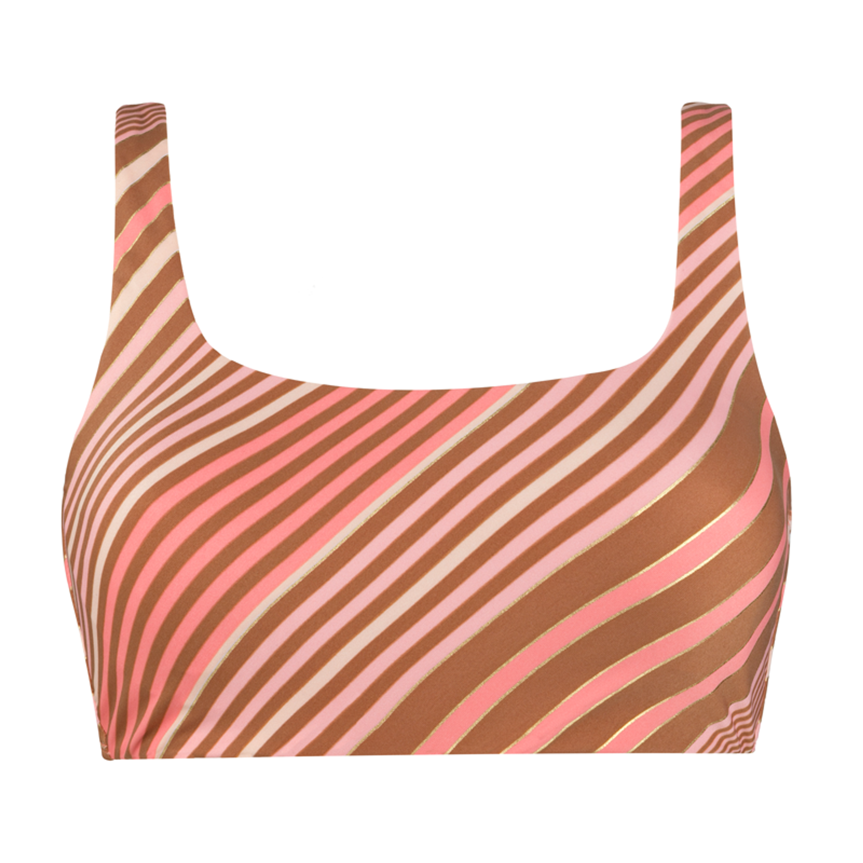 Stripe Lurex Bralette Bikinitop