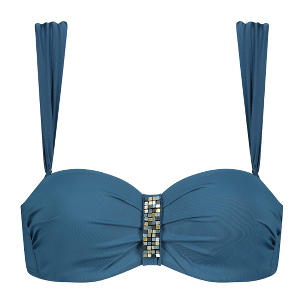 Cyell Badmode Summer Silence Bandeau Bikinitop Blue