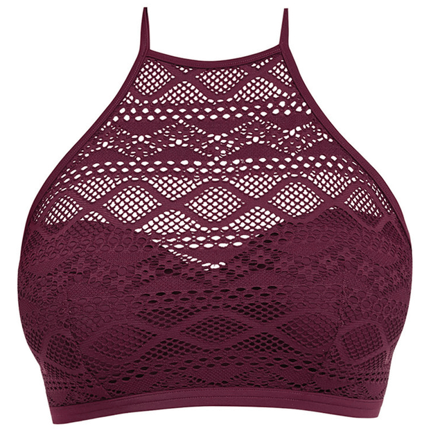 Freya Swim Sundance High Neck Bikinitop Black Cherry