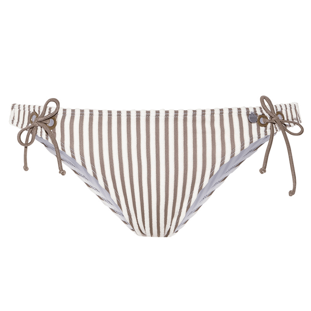 Beachlife Taupe Stripe Bikinibroekje