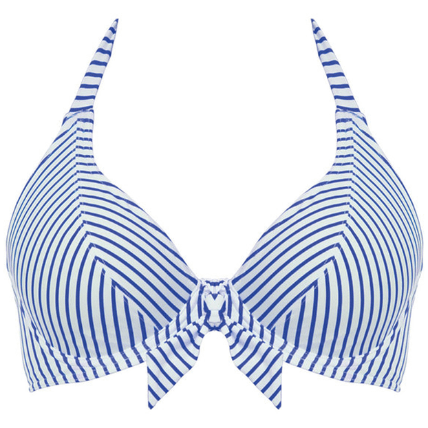 Freya Swim Totally Stripe Halter Bikinitop Cobalt