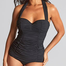 Panache Bademode Tulle Badeanzug Schwarz