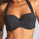 Panache Swim Tulle Bandeau Bikinitop Zwart 