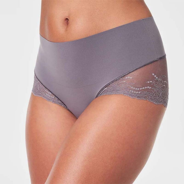 Spanx Undie Tectable Lace Short Mythical Grey