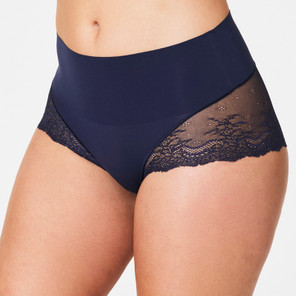Spanx SPANXsupersmooth Undie-tectable Shape Lace Short Lace Timeless Navy