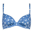 Watercult Urban Indigo Voorgevormde Bikinitop Denim White