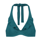 Flora Teal Halter Bikinitop