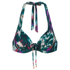 Ikat Teal Halter Bikinitop