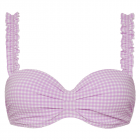 Lilac Check Bandeau Bikinitop