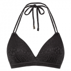 Textured Leo Padded Triangle Bikinitop