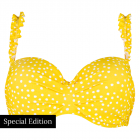 Yellow Dot Bandeau Bikinitop