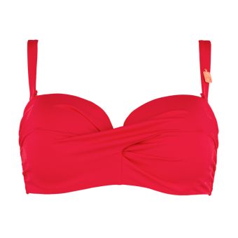 Cherry Pink Bandeau Bikinitop