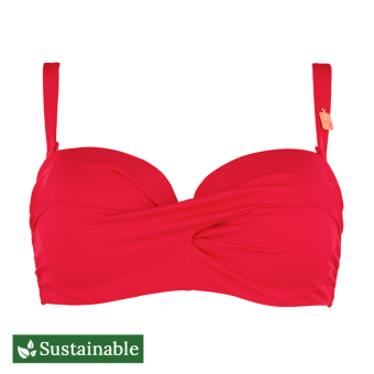 Cherry Pink Bandeau Bikinitop