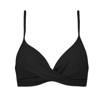 Black Swirl Twist Bikinitop