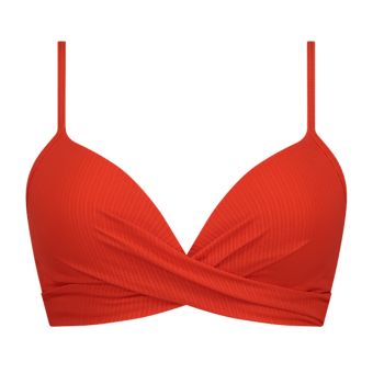 Fiery Red Twist Bikinitop
