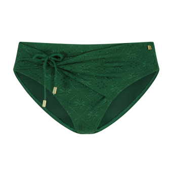 Green Embroidery Hoog Bikinibroekje