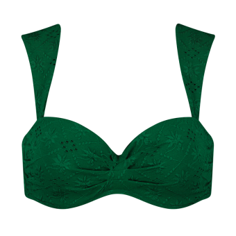 Green Embroidery Multiway Bikinitop