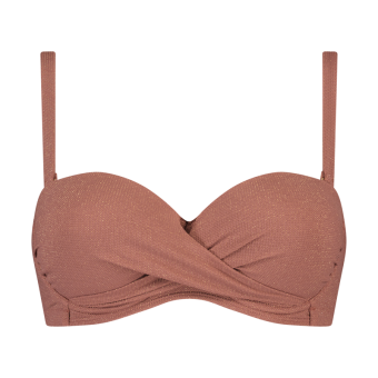 Rouge Shimmer Bandeau Bikinitop