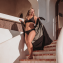 Annadiva Swim Plain Pareo Black