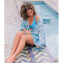 Annadiva Swim Safari Kaftan Azul