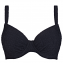 Annadiva Swim Smocky Voorgevormde Balconette Bikinitop Black
