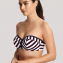 Panache Lucille Bandeau Bikinitop Navy Stripes