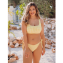 Annadiva Swim Checky Bralette Bikinitop Citron