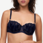 Chantelle Fleurs Half Cup BH Velvet Marine