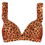 Beachlife Leopard Spots Plunge Bikinitop