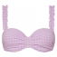 Beachlife Lilac Check Bandeau Bikinitop