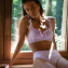 Beachlife Lilac Check Plunge Bikinitop