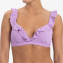 Beachlife Purple Swirl Plunge Bikinitop