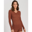 Hanro Woolen Lace Longsleeve T-shirt Marsala