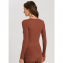 Hanro Woolen Lace Longsleeve T-shirt Marsala